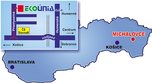 mapa slovensko